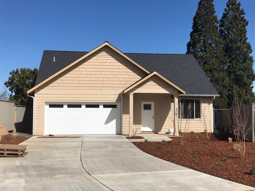 New Construction by C. Cota Premier Homes. This two story home features a large open great room with a gas fireplace and an open staircase to upstairs. The kitchen has granite countertops with warm wood floors that run into the eating area. The master suite is on the main floor with a walk-in closet, custom tile shower and a walk-out private patio. Upstairs has two bedrooms with vaulted ceilings, a full bath to share and a large storage room. The yard is fully landscaped with fencing and sprinklers. Estimated finish date is the end of April. Realtor is related to the builder.