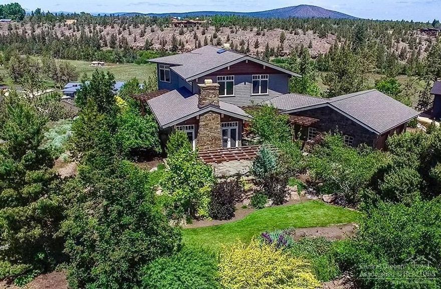 Privacy, Cascade Mountain & River Views and a well crafted home with fine details everywhere. Includes 3 stone fireplaces, landscaped with custom rock work with outdoor sitting areas all around the home. 3 stories with extra guest space below main floors. Great home for entertaining and enjoying the great outdoors with the Deschutes River, Trails and Swimming Hole nearby. A wonderful setting that is hard to find.