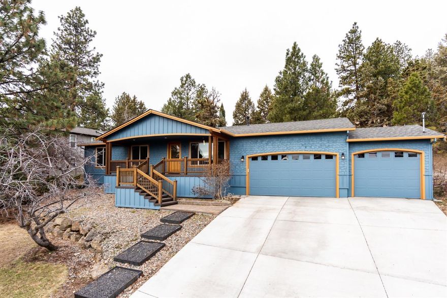 West Hills charmer on large .26 acre lot fully remodeled and move in ready! Covered front porch with view of Pilot Butte perfect for viewing July 4th fireworks! Open floor plan w/bamboo wood floors, cozy gas fireplace surrounded by built-ins. Kitchen open to great room with island, SS appliances with patio just off dining area. Master Suite features large sitting area/flex space and bathroom with walk-in shower, modern soaking tub, dual vanity, lots of natural lighting and large walk-in closet Full-sized laundry room with generous storage and deep utility sink. New roof, exterior paint, interior paint and driveway in 2017.