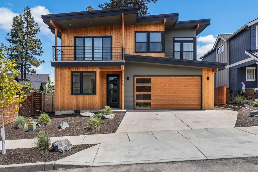 A truly magnificent property in Bachelor View Lodges with upper level mountain views, including an upstairs deck, has a stunning backyard, is within close proximity to Mt Bachelor, the River Trail, downtown, and several golf courses including Widgi and Tetherow. This home has 3 bds, 2 baths, an office that could be used as a 4th bed, a bonus/loft area, and a great room with a gas fireplace. Quartzite kitchen counter tops, Stainless Steel Appliances, a gas fireplace, and hardwood flooring throughout customize this nearly new and modern home. In the primary bedroom, a large soaking tub, custom tile shower, and a dual vanity awaits. This home is fully fenced, landscaped, and complete with an extended garage for added storage.