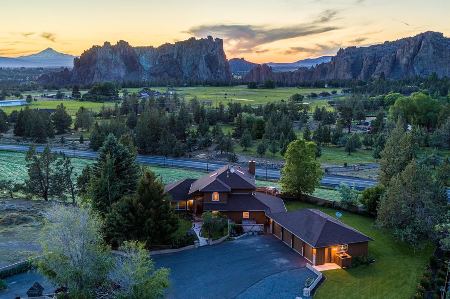 Enjoy the Picturesque setting of this beautiful custom built home on 18.54 Acres. You will love living in this gorgeous home with distinct architectural details while taking in the Smith Rock and Mt Jefferson views. Pastures and all out buildings are meticulously maintained. All irrigation equipment and fencing are included in the sale for a turn key operation. Home is built to take in the Smith Rock views. Two master suites, one main level, one upper level. Stainless appliances. Too many features to list. Additional information on request.