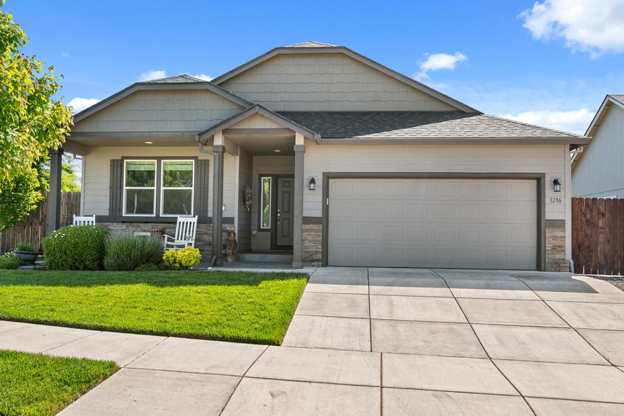 This very well maintained home at 1794 square feet, this home is an efficiently-designed, mid-sized single level home offering both space and comfort. The open kitchen is a chef's dream, with counter space galore, plenty of cupboard storage and a breakfast bar. The expansive living room and adjoining dining area complete this eating and entertainment space. The spacious and private master suite boasts a dual vanity bathroom, separate shower and an enormous closet. Two additional bedrooms and a full guest bath provide flexibility for family, guests, or a home office. Step outside to a fully fenced backyard with low-maintenance landscaping, a covered patio. Call for easy appointment.