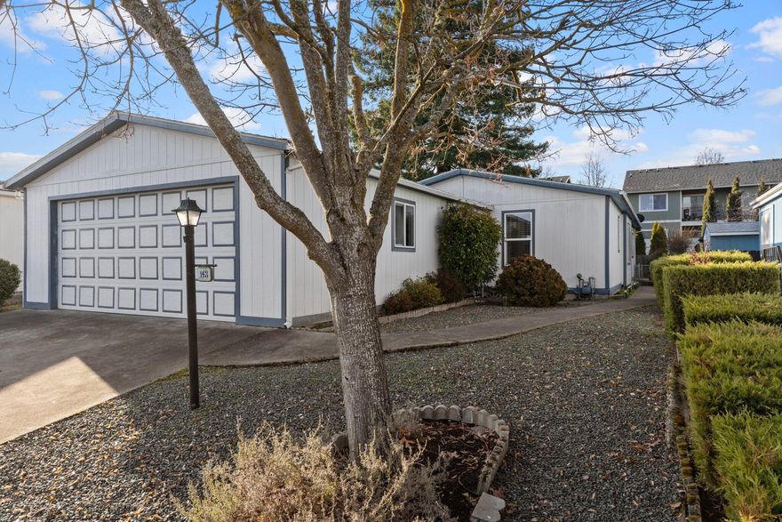 Own the land with no lease in the desirable Meadows in Central Point!  This 55+ community comes complete with a Club house which includes a Library, Fitness Center, Billiards, Kitchen, Pool and Spa/Sauna.  The home was built in 1997 and has 3 bedrooms and 2 full bathrooms.  There is lots of natural light with vaulted ceilings, dining room, spacious kitchen with ample storage and counter space, laundry room, and a 2 car garage.  A nice breeze way with skylights between the home and garage makes a very nice and peaceful seating area to relax.  There is also RV/Boat parking storage available.