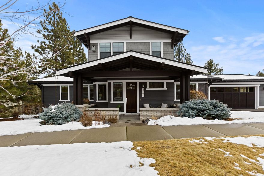 Discover this stunning Craftsman home in Northwest Crossing, ideally located near parks, trails, boutique shops, dining, and top-rated schools. Situated on a .39-acre lot, the open-concept layout includes a spacious great room, gourmet kitchen with quartz counters, high-end SS appliances, generous pantry, with seamless indoor-outdoor flow to a covered deck and multiple entertaining areas. Built-in shelving throughout adds functionality and style. Main-level primary suite features soaring ceilings, a spa-like bath, and private balcony overlooking the backyard. A guest bedroom or office with a Murphy bed, full bath, and laundry room complete the main floor. Upstairs offers a bonus room, 2 bedrooms, and shared bath. Fully fenced, low-maintenance backyard features multiple areas for entertaining, gardening, with artificial turf ensuring effortless outdoor upkeep. New roof under warranty, refinished hardwood floors, recently painted inside and out.