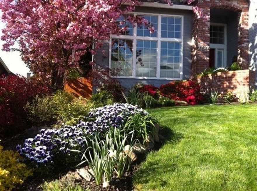 Very desirable neighborhood with Southern exposure views of the valley and surrounding mountains. Tastefully updated through out this 4 bedroom, 2 1/2 bath home with over 2368 sq ft. Large 3 car garage plus RV parking. All bathrooms updated with granite, tile & designer cabinets. Hardwood floors, skylights in bathrooms, new interior paint, new doors, new fixtures through out. Living room off entry with fireplace opens to formal dining room w/ slider to back covered deck. Open kitchen to family room w/ fireplace. Kitchen features upgraded stainless steel appliances, granite counters, breakfast nook. 2 sliders to beautiful private backyard with covered deck, mature landscaping & garden area with raised beds & a shed. All bedrooms are upstairs plus a bonus room with storage area. Spacious Master suite with walk in closet, large bathroom with double sinks, walk in shower & jetted tub.