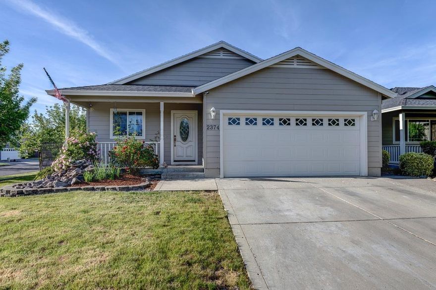 PRICE REDUCED! Come see this lovely and cozy corner lot home that features a bright and open floor plan, 3 comfortable bedrooms, 2 nice clean bathrooms, and a welcoming backyard with a covered back patio for entertaining. The kitchen features a bright window, gas cooktop / oven, and a large pantry that provides plenty of extra storage space and the vaulted ceilings in the living room make the home feel more spacious and roomy. This home also has a laundry room, 2-car garage with shelving, and a sprinkler system for the yard. The home has been well-maintained including new interior paint and carpet within the past 2 years. This one is move-in ready! One year home warranty included! Schedule to see this one today!