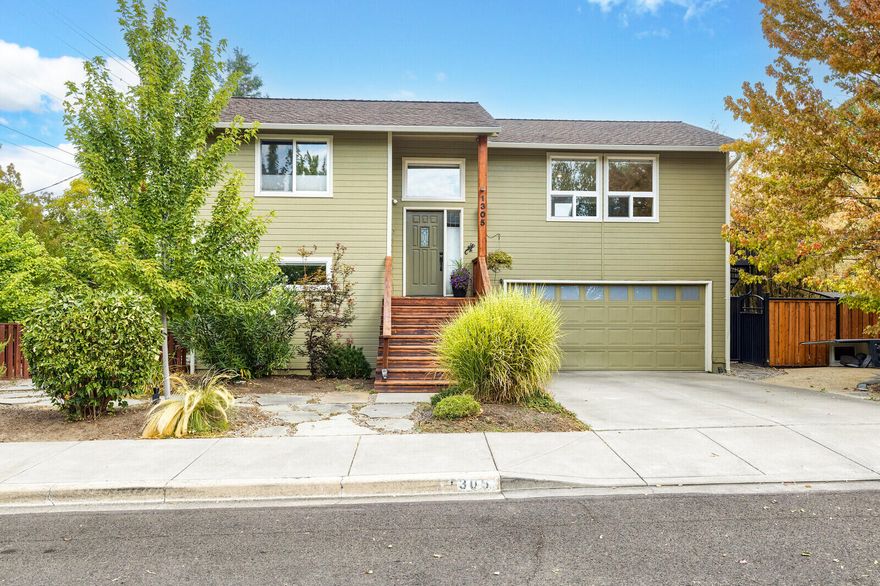 Nicely updated, modern, open and bright 3 bedroom, 2 bath home in desirable Fordyce/Mill Pond area. Close to local schools, N. Mountain Park and downtown. 2021 gas furnace & AC unit. South facing roof is perfect for solar. Upstairs living layout provides both views and privacy with vaulted ceilings. The interior space is completely updated with oak flooring throughout. New kitchen cabinets, granite countertops with high-quality stainless-steel appliances including gas stove. Both full bathrooms have been updated with new showers, vanities and flooring. Open and sunny living and dining area with access to large redwood deck, views of Grizzly and private outdoor living. Lower-level layout provides 2 bedrooms, full bath, laundry and 2 car attached finished garage with a workbench and storage shelves. The lower outdoor living space is also private with mature, grass-free landscape and efficient automated irrigation system. Pristine and beautifully maintained home shows pride in ownership.