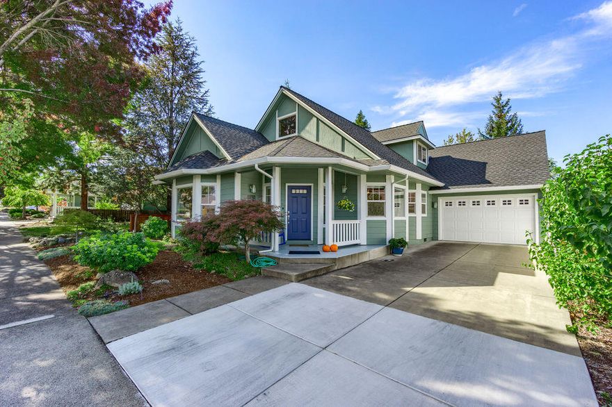 Such a great home in Ashland Village! Beautifully maintained and elegantly livable with all essentials and the primary bedroom on the main level. Bonus room and office/bedroom upstairs. Lots of natural light inside and lovely landscaping in the private fenced yard with open patio and covered sitting area.  The lot is ideally situated with landscaped open space on two sides.  Some of the home's upgrades include new roof and screened gutters in 2019, replaced water heater, remodeled bathrooms, natural, neutral carpets.  Laminate flooring in dining room, hardwood in kitchen and hall. Cement based (hardie plank type) exterior siding. Conveniently close to downtown, also close to North Mountain Park Nature Center, a playground, schools and bike path.