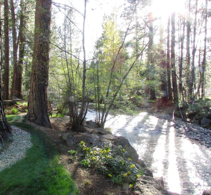 325 feet of Whychus Creek frontage on this triangle shaped lot with only one neighbor to the south! Approximately 2/3 of an acre, with beautiful old growth trees. Build the home of your dreams. Located close to the downtown of Sisters and to the Peterson Ridge Trail Head. Buyer to do their own due diligence with the City of Sisters. Double-wide mobile home/garage have no value and are being sold as is.