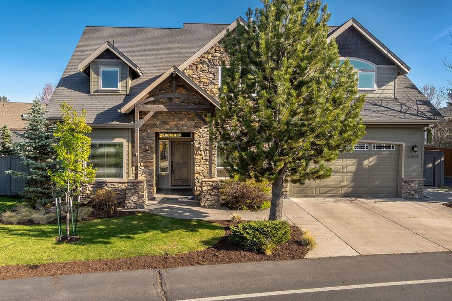 Elegant 3 bed, 2.5 bath home in SE Bend's Ridgewater II. Main-level primary suite, Brazilian Cherry hardwoods in main living areas. Bonus room above garage offers versatile space. Office with French doors and closet can serve as 4th bedroom. Newer exterior paint, Trex deck with pergola, mature landscaping with apple, plum and cherry trees. Includes potting shed, tool shed, and 8x12 greenhouse. High ceilings and abundant natural light throughout.  Brand new 50 year roof installed Oct 2025 with transferable warranty