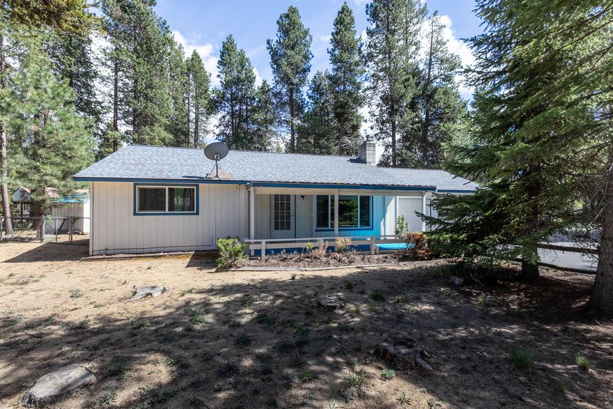 Perfect place to call home in Central Oregon! Cozy 2 bedroom well cared for home w/ a 24x30 shop & a double car garage - this property has it all! Situated just off Burgess on Day Rd w/ a paved circular drive, room to park & RV hookups too.  Open floorplan w/pellet stove insert to keep it toasty all winter & ductless heat pump to keep you cool when summer demands. Spacious bedrooms w/lg closets, one connects to the full bathroom & adjoining laundry. Kitchen offers electric appliances, refrigerator & new dishwasher. Covered front & back porches for year round covered entertaining. Attached double car garage has plenty of storage & door openers. Attached ''mud room'' (not inlcl in sf), along w/2 storage sheds for seasonal decor & gear. Back yard is fenced for pets & family, private well too. Conveniently located near shopping, medical & recreation - all in the heart of Central Oregon!