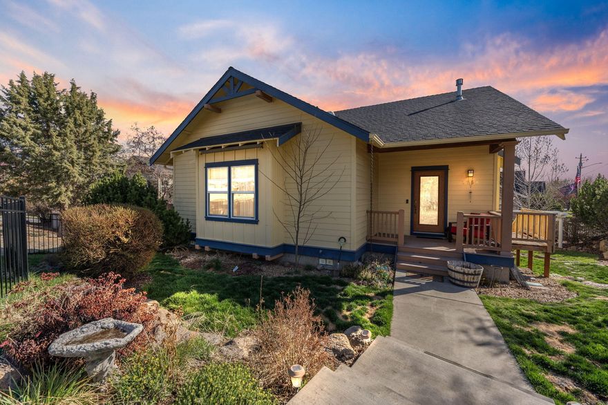This two-story Craftsman home on a corner lot has elegance and charm in a highly desirable neighborhood. This very well-manicured home has Smith Rock views from the master bedroom to the second story balcony. Upon walking into the main level, you will be greeted with lots of natural light and large, double pane windows in an open floor plan, great for entertaining. Separation between the master suite and guest rooms boasts peace and tranquility. Earth advantage and Energy Star equipment elevates this home above its competitors. With features such as a cozy gas fireplace, outdoor natural gas connectors, oversize energy star windows, double vanity, a soaking tub, walk-in closets, a spacious ensuite, stone counters, stainless steel appliances, stone countertops, sprinklers, an underground water filtration system, and a smart thermostat. This home has it all! Finely landscaped w/a gazebo. Fully fenced for furry friends. Not to mention a 3-car oversized garage and air filtration system!