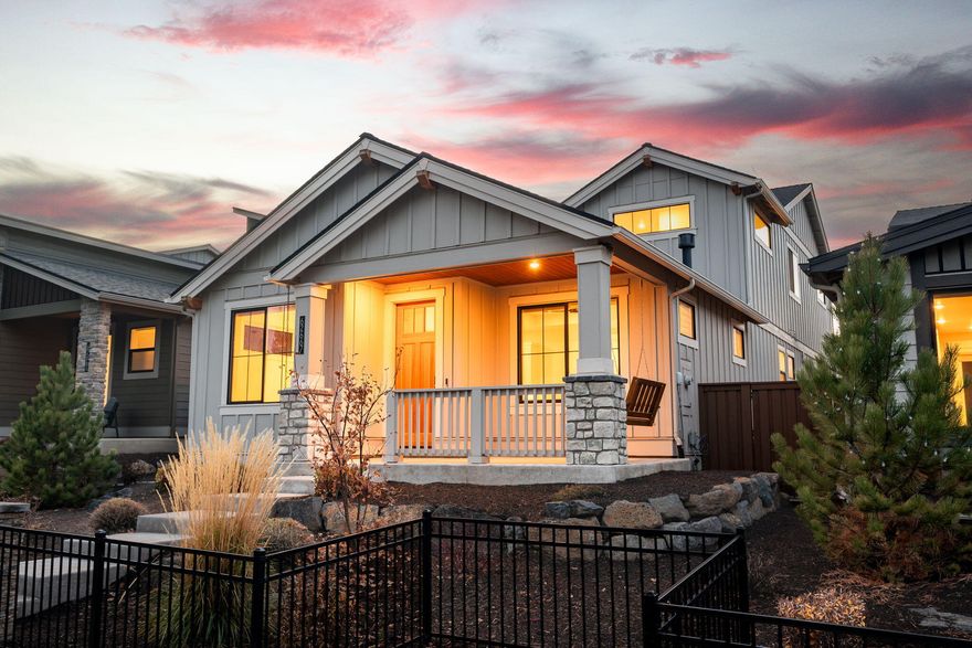 Experience refined living in Skyline West, one of NW Bend's most coveted enclaves. This 3 year young, 2010 square foot home blends warm, airy design with contemporary finishes that feel both elevated and effortless. The primary suite sits on the main level for true ease of living, while an open concept layout delivers seamless flow for entertaining. Upstairs offers a flexible loft plus two additional bedrooms. Light filled interiors, low maintenance living, and thoughtful details throughout make this home stand out. The alley load garage is oversized, with excellent storage and an EV charger. All of this just moments from Bend's westside amenities and world class recreation including mountain biking, hiking, fishing, and Mt Bachelor's downhill terrain. A polished, modern retreat in a premier neighborhood where lifestyle, convenience, and design come together.