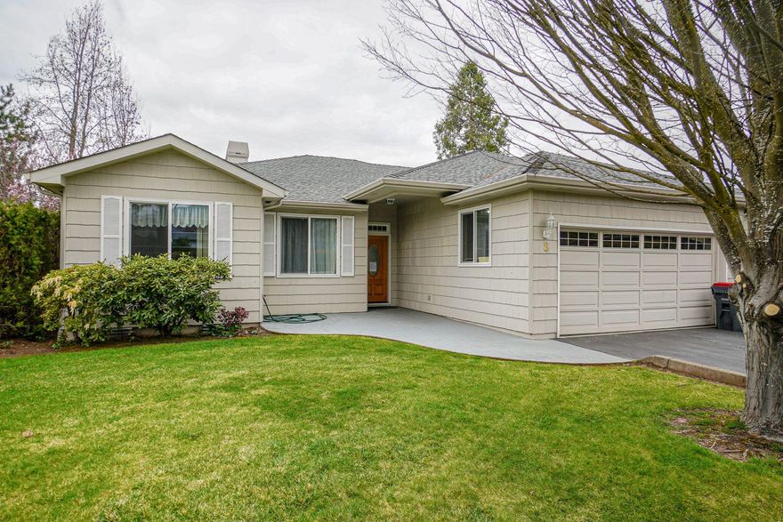 In one of East Medford's finest gated communities, this updated single-level home is private and perfect for low maintenance easy living! This home features two bedrooms, plus an office, two full bathrooms, formal dining room, an oversize laundry room, and a double car garage. At 1677 sq ft., with an open concept, vaulted ceilings, and newer flooring throughout, this home is move-in ready!  The kitchen provides you with a large island, stunning cabinetry, and modern backsplash. The living area has a gas fireplace that also has access to the deck which overlooks common area. Master ensuite has double vanity sinks, and a large walk-in closet. The second bedroom and office both being a good size and are close to the second full bath located at the end of the hallway. An oversized laundry room/ mudroom has plenty of room with cabinets up above and it's own sink with counter space leading out to the double car garage. Captivating inside and out, this home is ready to be yours!