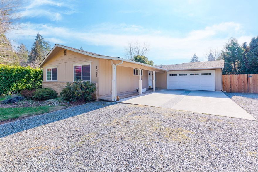 Discover this well maintained 3 bed 2 bath home with a 2 car garage tucked back from the street in a quiet neighborhood - perfect for your next chapter! This move in ready home features plenty of storage and numerous updates including vinyl windows, laminate flooring, and updated bathrooms for a modern touch. Step out side to enjoy a beautifully landscaped private yard with sprinklers from GPID irrigation, a well, and the convenience of city sewer. This property also includes a cozy she shed, a metal storage shed, and ample space for RV parking. This charming home offers the perfect combination of comfort, convenience, and outdoor living. Don't miss your chance - schedule your showing today!