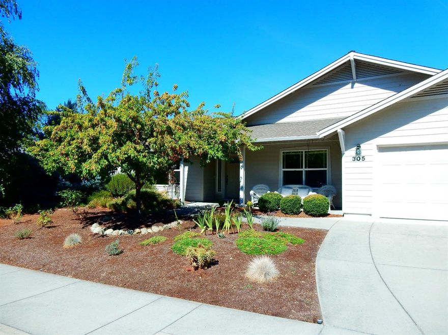 Remarkable amenities in this single level home! Tile and hardwood floors, ceiling fans, and exercise room are some of the features that you will love. Property backs up to a creek, beautiful water features, and fruit trees. Fireplace, window coverings, on and on! Small Rv parking perhaps for a boat. Great home!