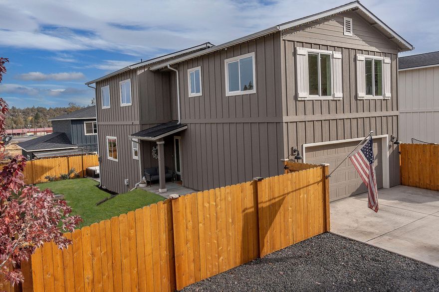 New home in the heart of Tumalo! These homes are close to Tumalo Feed Co, The Bite and Tumalo Cider. Come live in your own affordable home in this small neighborhood with all newer construction. The home was upgraded with quartz counters on a secluded street with no thru traffic. 4th bedroom with walk-in closet, a huge finished, wrap around under-stairs storage.  The yard is and patio is on one of the largest lots in the development. Great community in this growing town only a few minutes outside of Bend. Plenty of recreation with Tumalo State Park just a 3 minute drive from the front door and river floating as well as the many trails Tumalo has to offer.