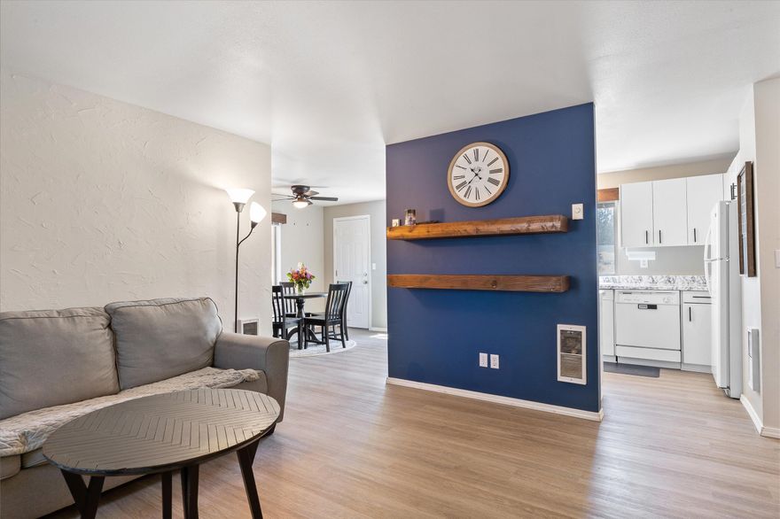 Turn-key condo with thoughtful contemporary renovations from current and previous owners. Ideally located near St. Charles Medical Center, shopping and restaurants. This fully fenced backyard includes an 8x6 shed with added shelving for additional storage options. There are two reserved parking spaces for easy access to your new home. This great condo features a newer roof (within last 4 years), a brand-new water heater, and interior paint updates in select portions of the condo. A full list of features/upgrades is attached.