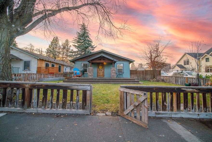 Craftsman bungalow in the heart of Bend, Oregon. This charming residence sits one block from shops and restaurants in the Galveston corridor and is ideally situated between Bend's historic downtown core, Drake Park and the vibrant Old Mill District.  This home features 1600 square feet of interior living space on one level and features spacious bedrooms and thoughtful updates throughout. This corner lot features a fully fenced front and side yard, covered porch and detached garage. If easy access to town, trails, shopping and restaurants is high on your wish list, look no further than 1005 NW Elgin.