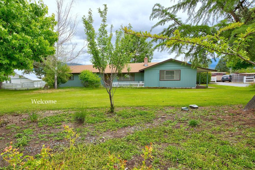 Horses / Farming / or just plenty of Elbow Room: 2288 SF, 5 Bd. 2 Ba. remodeled ranch home on 5.44 flat acres with breath taking mountain views. Has a 30'x 61' barn w/4 stalls, loafing shed, tack room, shop, cement wash rack, hen house, electricity and water, hay storage loft. Hay elevator and irrigation pipe included. 30' x 26' two car detached garage includes 26' x 10' shop. Property fenced and cross fenced with three separate pastures and a corral. Grow your own hay. Large open kitchen. Living room with vaulted ceilings and fireplace with certified wood stove insert. Double pane windows. Large paved driveway with plenty of parking & RV parking. Two good wells per owner. Oregon well log shows one well at 25 GPM. RV parking with plenty of extra parking. One-year basic home warranty included.