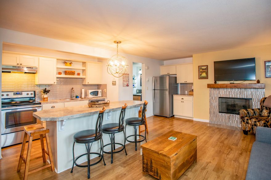 Tap the key, drop your bags and get right to Central Oregon resort living!  Stick around the 7th Mountain complex to enjoy swimming, tennis, playground, stables, ice skating and dining or venture out for world-class skiing, fly fishing, golf, mountain biking and hiking within minutes. HOA fees cover: Water, electric, sewer, garbage, basic cable, WIFI, security, outdoor maintenance, snow removal, landscaping AND access to pools, hot tub, gym, mini-golf and more! This fully furnished condo, with AC, has been tastefully updated and is a flourishing Vacation Rental.  (Financials upon request.) With a lock-off bed/bath suite, full kitchen, second full bathroom, thoughtful storage, Murphy bed and sleeper sofa, this cozy unit sleeps 6.  Soak in the beauty of the tree-top forest view from the private covered deck as you plan your daily Central Oregon adventures!