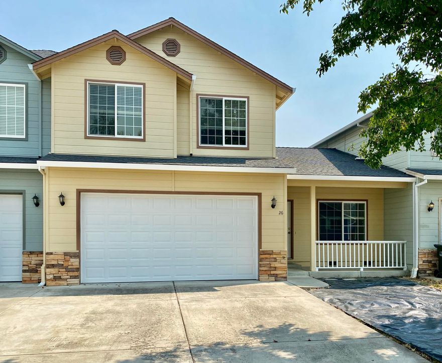 Picture Perfect and move-in ready. This immaculate 1455 sq ft townhouse features 3 bedrooms, 2.5 baths. Open living room and kitchen area with vaulted ceilings lead to private covered patio and low maintenance yard. Downstairs features a private master suite with full bath with double sinks and walk-in closet. Upstairs leads to a large recreational area with 2 bedrooms and full bath. Brand new flooring, interior and exterior paint. This is a must see!