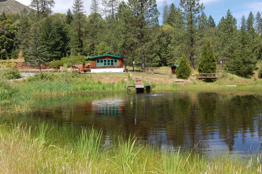 Discover the serenity of country living w/ this remarkable property, perfectly situated to capture breathtaking views of a tranquil pond, maintained grounds & a stunning backdrop of majestic mountain ranges. Spanning nearly 20 acres, this unique offering is enveloped by verdant trees, providing an ideal setting for both relaxation & recreational pursuits.The property features a  barn & corral, perfect for equestrians or those interested in raising livestock. Enhance your outdoor experience by parking your RV conveniently on the grassy knoll, complete w/full hook-ups to ensure your adventures are uninterrupted. The manufactured home exudes the warmth & charm of a cozy cabin, complementing the idyllic landscape. A delightful spring-fed pond w/ bass fish, promises year-round tranquility, while an additional 3+ acre meadow nestled among the trees further enhances the natural beauty.This is a unique opportunity to secure a slice of paradise. Buyer to  do due diligence.