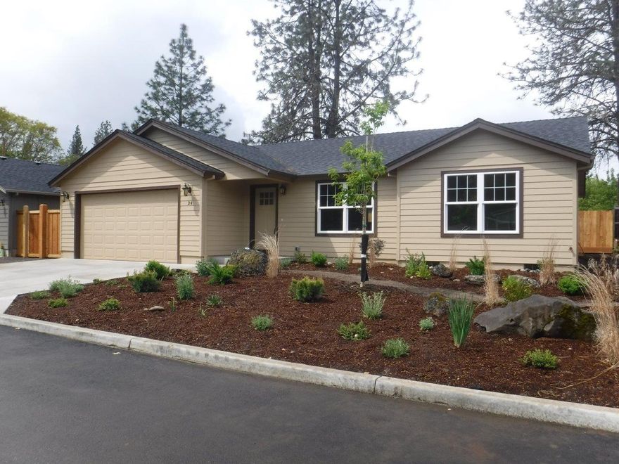 New 6-lot River Meadows Subdivision. A 55 or older subdivision with protective CC&R's and private road. New 3-bedroom, 2-bathroom home by Gifford Homes, LLC. Featuring open floor plan, vaulted ceiling, engineered hardwood flooring, ceiling fans, island with granite countertops and Frigidaire gas range. Master bedroom with walk-in closet, double sinks and walk-in shower. All fenced and landscaped yard with no lawn-low maintenance drip system. Hiland Water system.