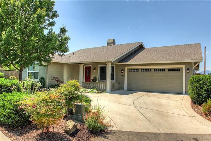 Well maintained single level home in a desirable SW Medford location. Situated in the cul-de-sac portion of the street, you are sure to appreciate all this home has to offer. Red Oak Flooring throughout the hallway, living and dining rooms provides durable surfaces for both pets and children. Vaulted great room with convenient access to the dining room and kitchen is a great place for entertaining. It also features a stylish, freestanding fireplace. There are three roomy bedrooms. Large laundry room, open kitchen overlooking the fully fenced rear yard. Large covered patio on the back, provides a great sitting area Plus there is a spacious garden including raised boxes. Newer chicken coop, great grass area, plenty of room for playing. Fresh exterior and interior paint plus newer carpet. A great Value!.