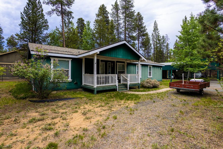 Great privacy in this single-level home in the heart of outdoor paradise. It features 1,497sf, 3 beds/2 baths + office & sits on a .35-acre corner lot that backs to community trails with river access. The 270 sf shop & storage, sits under a 1,063sf Ramada perfect for RV parking, cars, & outdoor toys. The fully fenced property is great for pets & the dead-end road means no through traffic.  Only 30 min to Bend or 10 min to Sunriver, come see if this could be your next home or vacation property.