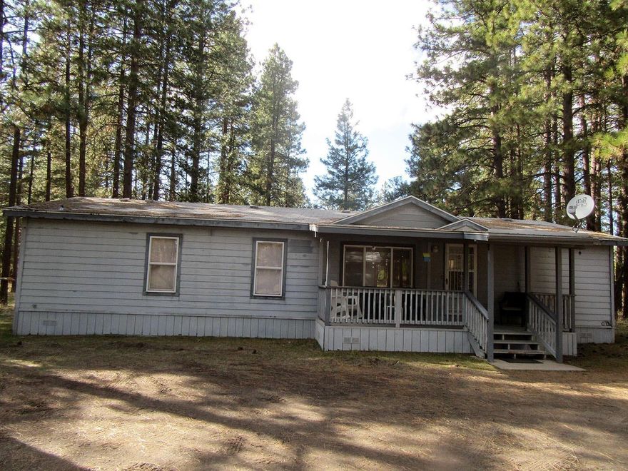 Quiet country living in Keno in this 1993 Golden West MH , featuring 3 bedrooms, 2 baths, split bedroom floor plan. Vaulted great room open to a very nice kitchen with all appliances, including a freezer, washer & dryer and fully furnished. Screened in back deck, covered front deck. 2 car garage with an attached finished and heated hobby room. 12x20 insulated cold storage shed, All on 2 pine studded acres off a dead end road for privacy.