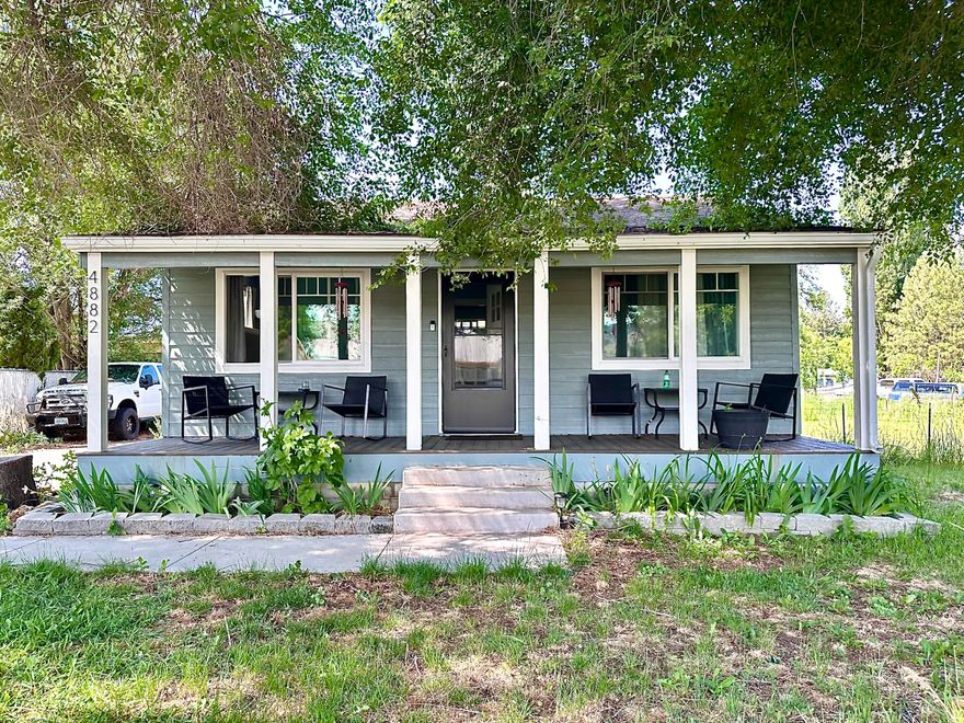 OPEN HOUSE! Sunday August 24, 1-3pm! This beautifully remodeled 2-bedroom, 1-bath home offers 850 sq ft of updated living space. Renovated from the studs up, it has newer plumbing, electrical, insulation, and finishes throughout. Second Driveway was installed and brand new heat pump for efficient heating and cooling year round. Features include soft-close cabinets, modern countertops, wood veneer flooring, and newer kitchen appliances. The spacious lot includes a small tack shed, a root cellar, a small garage/shed and new concrete patios front and back, ideal for outdoor living. Natural gas is available. Located in a quiet Klamath Falls neighborhood, this home combines comfort and convenience, perfect for first-time buyers or those seeking a peaceful space, room for 4H animals or gardening, or more!