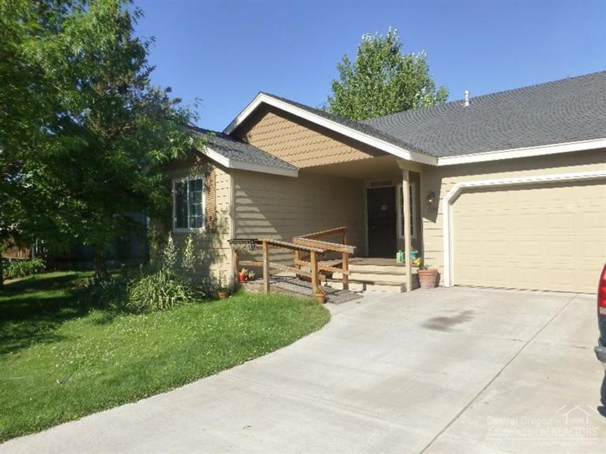 Nice well maintained ranch style home on large landscaped lot. Handicapped access. Forced air gas heat. Great room floor plan, island in the kitchen. All appliances included. Granite counters, tile backsplash. County shows 3 bedrooms, 3rd bedroom does not have closet. Granite in both bathrooms. Large rear deck. Private terraced landscaped and fenced back yard. Convenient to schools, shopping and medical.