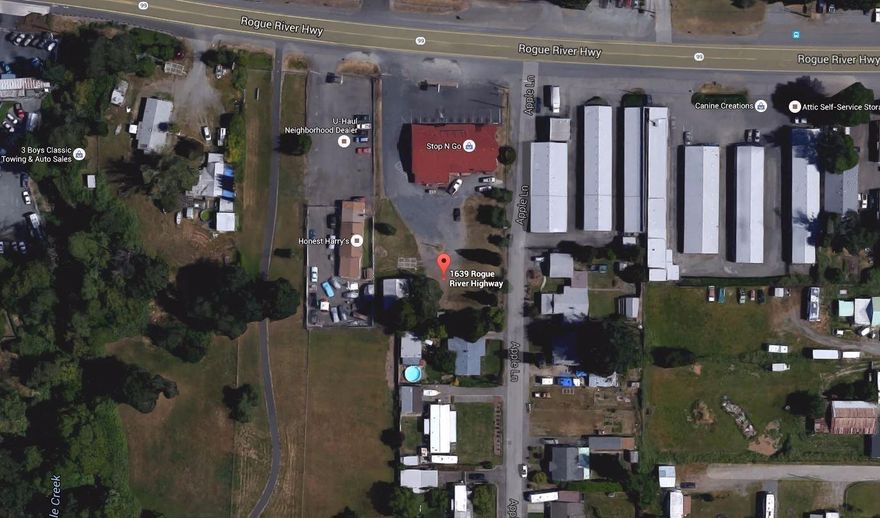 Cute home on its own lot. Located behind the old Why not market on Rogue River hwy. Currently rented out. Owner wants to do an owner carry only.