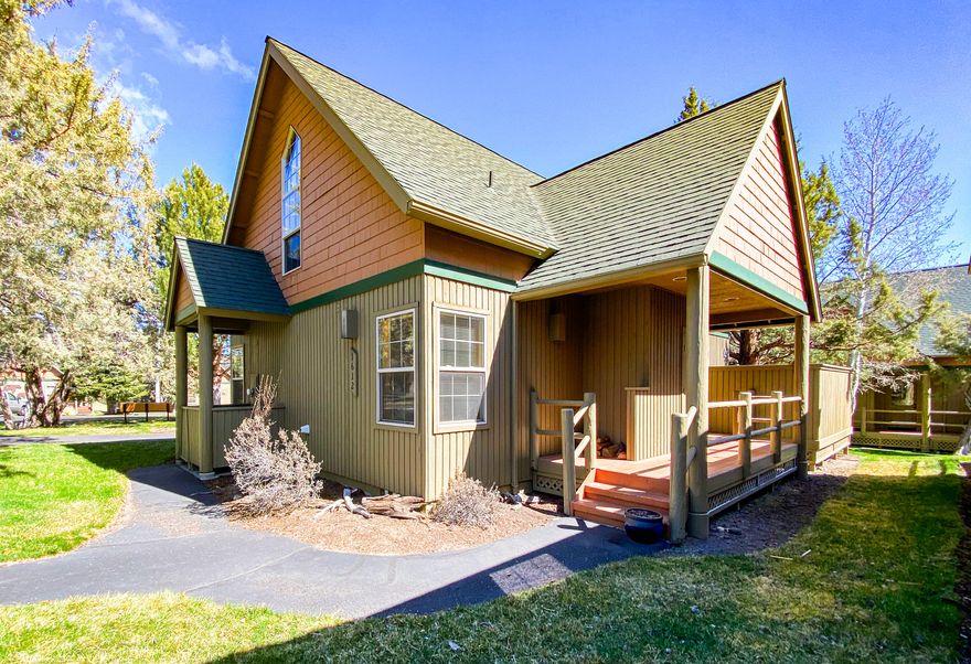 Turn key Eagle Crest Chalet loaded with upgrades and fully furnished!!  3 bedroom/2 bath with open floor plan and vaulted ceilings, close to the creek and pond.  The spacious master suite has vaulted ceilings, walk-in shower and soaking tub. Upstairs is well appointed with bonus multi-use area. This home boasts many upgrades that include; granite countertops, full kitchen and appliances, carpet and flooring. Furnace/AC just replaced in 2020. A wood burning fireplace for those chilly winter evenings and enjoy the hot tub on the large deck with BBQ after a full day of enjoying all the amenities that Eagle Crest has to offer such as; tennis, pickle ball, biking, miles of hiking trails, swimming and spa.  Discounted rates for golf with an HOA ownership.  Incredible lifestyle for full time residence or an income generating vacation home.  The HOA will be replacing the deck and railing in September of 2021 and repainting exterior of home after deck replacement.