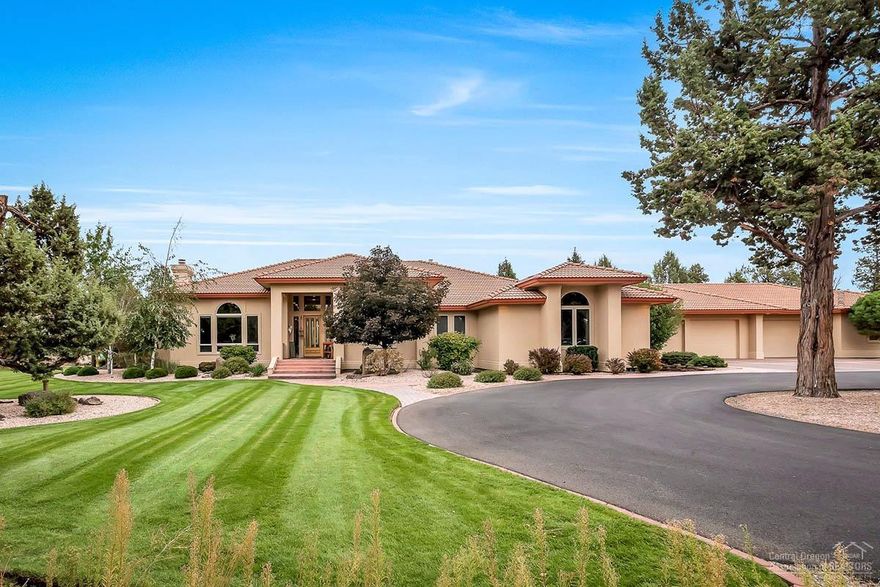 Spacious single-level ranch home on private acreage abutting BLM land! Features include a paved driveway, fenced perimeter, large barn w/3 stalls, corral, automated irrigation pivot, chicken coop, storage sheds, oversized 3-car garage w/enclosed shop area and more! Oversized rooms afford a comfortable living environment and the home boasts dual A/C units, furnaces & water heaters, large kitchen, wet bar, formal dining, private office, formal living w/propane fireplace and tall and/or vaulted ceilings!