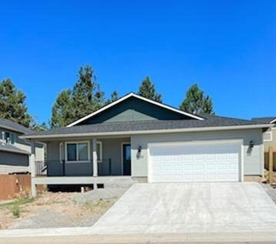 Gas Forced Air/AC, Fenced ,LVP Flooring in the living areas, Carpet in Bedrooms, Large Pantry in the Kitchen, Custom Oak Cabinets with Solid Surface Countertops with intergrated Sinks. Beautiful tiled shower in the primary bedroom, Large walk in closet, Covered Patio off the kitchen, Lot is wide enough for RV Parking next to the garage, Composite deck on the front porch.