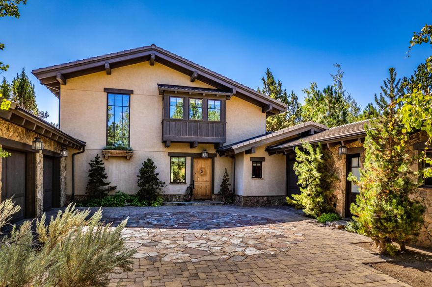 Stunning Pronghorn Estate with Napa Inspired Interior. Overlooking the 10th Green and 9th Tee of the Jack Nicklaus Signature Course, this 3,960 Square Foot home stands out with its light and warm aesthetic. White Oak Cabinetry, Doors and Beamwork provide an inviting and comfortable living style. Open concept floorplan features
a timeless and large Kitchen with Concrete Countertops. Great Room highlighted by a Montana Moss Rock Fireplace. Main Level features an attached Casita Guest Suite.
Upstairs, the Primary Suite affords beautiful golf and Mt. Bachelor views. Custom and Open Walk In Closet with Large Primary Bathroom attached. Third bedroom located on Second Floor. Large Office on the Main Level provides additional flexible space. The Outdoor Living Space is truly special and unique, featuring a large patio highlighted by an Outdoor Fireplace. Outdoor Kitchen/BBQ, Dining and a Custom Hot Tub with Outdoor shower complete the outdoor living space.