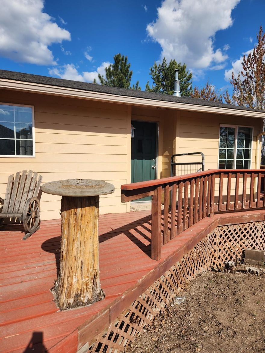 Beautifully updated with an awesome view! Single level home. Sit in your dining room or out on the deck and enjoy this awesome view. This great home has been newly updated with Interior paint, new flooring, kitchen cabinetry  and countertops  in 2022. The bathrooms have been remodeled in 2024. New Stainless Double door refrigerator, Cooktop range with Conviction oven  and a Conviction Microwave. All kitchen appliances are Stainless Steel. The backyard is fully fenced with chain link fencing. Storage galore with a 12' x 20 ' Storage shed along with large storage area under deck. The bonus room can serve as a 3rd bedroom or family room. Enjoy all the extra amenities of Ochoco West Community has which includes  seasonal pool,fishing pond,shooting range, club house, horse stables and over 1200 acres of public lands to explore with ATV trails. Wow! What else could you want.h