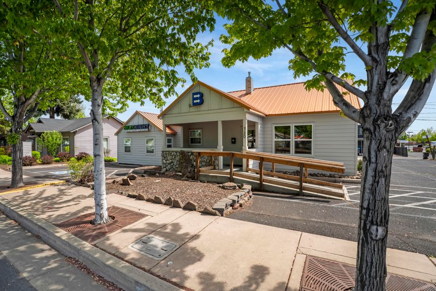 Rare chance to own a versatile and highly functional commercial property in the vibrant and rapidly growing downtown Redmond area. The space offers an ideal layout for a variety of business types, featuring three private offices, a large bullpen area for collaborative work, a welcoming waiting room area, a convenient kitchenette, and a utility area for added storage or operational needs. Highlights include - 12+ private park spaces + on street parking, all new siding and windows, paint, flooring, electrical, mechanical, and unique outdoor space for employee breaks, client meetings, or potential event use. Whether you're looking for a professional office setting or a flexible space to grow your business, this property combines location, functionality, and amenities in a way that's hard to find.