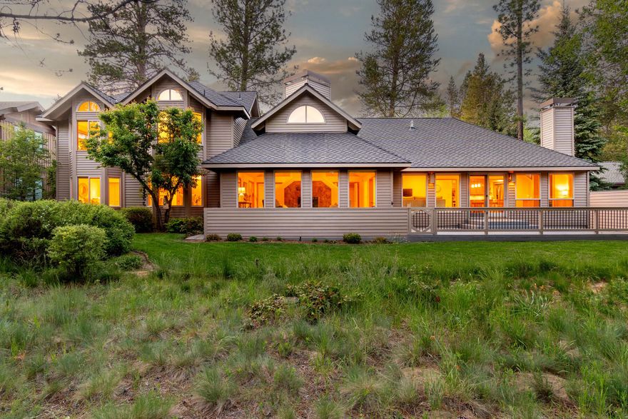 Welcome home to this serene retreat on almost 1/3 acre backing to the 6th fairway of the Woodlands Golf Course. This well-appointed, sunshine streamed 2,747 sq. ft. home offering 3 bedrooms and 2.5 baths, creates a warm welcome for family and friends with an open flow living area, vaulted ceilings, and new solid oak hardwood floors. Quality craftsmanship and gorgeous architectural features abound throughout this mountain getaway. Enjoy blue skies and warm summer breezes on the spacious Trex deck in the backyard featuring an enclosed dog run and garden area. Soak in the private hot tub under the stars. Store your gear in the oversized 2-car garage! New HVAC system, exterior paint, repaved driveway, kitchen appliances, toilets, and duct cleaning and sealing provide peace of mind. Easy access to National Forest Land, the Deschutes River, bike paths, and resort amenities makes this your basecamp for adventure. Sold turn-key and ready to enjoy! Never rented. Create your Sunriver legacy!