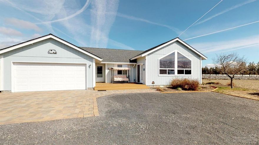 Great location in desirable neighborhood with easy access to Bend, Redmond, or Sisters. Mountain views of Jefferson, Black Butte and North Sisters. Single level, 3 bedroom, 2 bath, double attached garage with work bench, pavered garage pad. Large, vaulted third bedroom currently used as quilt room. 36'x 40' shop with 12'RV door, painted exterior in 2017. Easy care landscaping with full yard drip system and water feature. Kitchen update with granite tile counters. Pre-listing inspection completed.