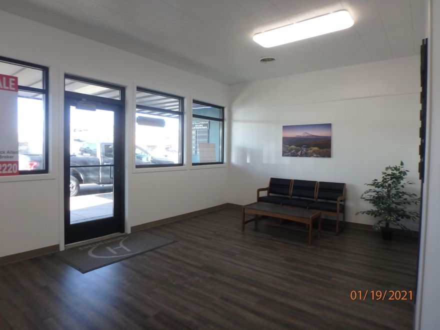 OFFICE SUITES, ONLY 1 Vacancy perfect for any professional CPA, attorneys, bookkeepers, non-profit, home business looking for a address & place away from home. Each suite rents for $400-$500 per month, inclusive, electricity, heat, water, sewer, garbage and Wi-Fi included in the rent. Common area with small kitchenet, restrooms and waiting area come with your space, all for one price, no other fees or charges. Call today for a tour and get you set up and enjoying your own private and professional space. Flexible terms, no long leases required. Call today for information.
Private Remarks: Each office is private, 2 restroom for clients and staff. Common area is cleaned weekly and included in the rents.