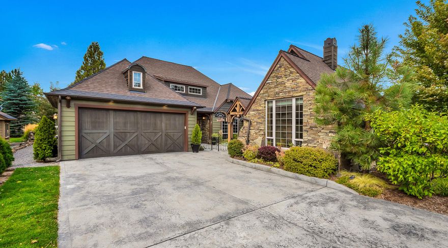 Hand-crafted, single level French Provincial home in Mountain River Estates. This 4 BD/3.5 BA home with a 500 sq ft casita, was built by Jess Alway Homes. Timber-pegged beams in vaulted great room, granite counters, blacksmith-forged ironwork & real stone, brick and stucco exterior. Masonry fireplace in great room w/ gas starter. A solidly built home that you rarely find anywhere. This is a special home in a unique Southwest Bend neighborhood right off the Deshutes River Gorge. Significant updates including carpet, tile garage with built in cabinets, home gym and sauna, wireless Sonos audio system throughout entire home, OLED LG 55 inch video system, UV air filter, new backyard patio with top-end 6 person Master Spa hot tub, native-scape botanicals, rock gardens and more. In addition, this property allows one to finish the 800+ sqft of current attic space and include west facing glass windows to enjoy amazing views from the second floor.