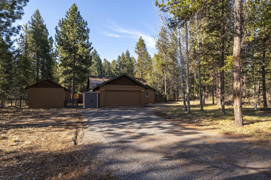 This beautiful turn key, fully furnished home, has been a wonderful vacation rental! Has received lots of great reviews. Would make the perfect second home too!  Located on a large private lot, in a neighborhood just past Sunriver! There is a private neighborhood boat launch close by, which makes the Deschutes River access very convenient! So many wonderful amenities close by from restaurants, shopping, fishing, golfing, horseback riding, skiing (Mt. Bachelor 20-25 mins away), etc that you'll have most your indoor/outdoor activities covered! The single level 3 bed/2 bath home features a bright and open concept, with a cozy fireplace for those cold nights. Newer range/oven, dishwasher, and new laminate flooring throughout most of the home! Lots of extra storage with four additional storage sheds (one fully finished with laminate flooring, insulation, drywall, and paint). Back yard includes a hot tub and is a great private space for entertaining!