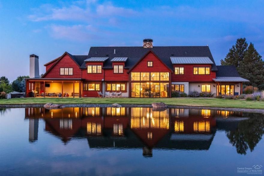 Private luxury estate on 24 acres nestled at the end of a secluded driveway, with panoramic views of the Cascade mountains and Central Oregon's high desert. Located 5-minutes to Tumalo Coffee and The Bite, and a short 11-minute drive to Bend. Designed by renowned architect Ryan Walsh of DRW Design and built by CS Construction in 2015. A gorgeous wall of windows with Loewen sliding patio doors allows for stunning natural light, vaulted great room ceiling with open trusses, hardwood, tile and concrete floors with radiant heat, home automation. Private master suite on the main, fireplaces in the great room, master and covered patio. Casual yet elegant chef's kitchen with an island/bar, built-in eating nook and gourmet appliances. Patios and covered porches wrap around this sophisticated luxury estate. Shop with storage, heated tack room/office, water & 440 amp. A view from every room and Cascade alpine sunsets!