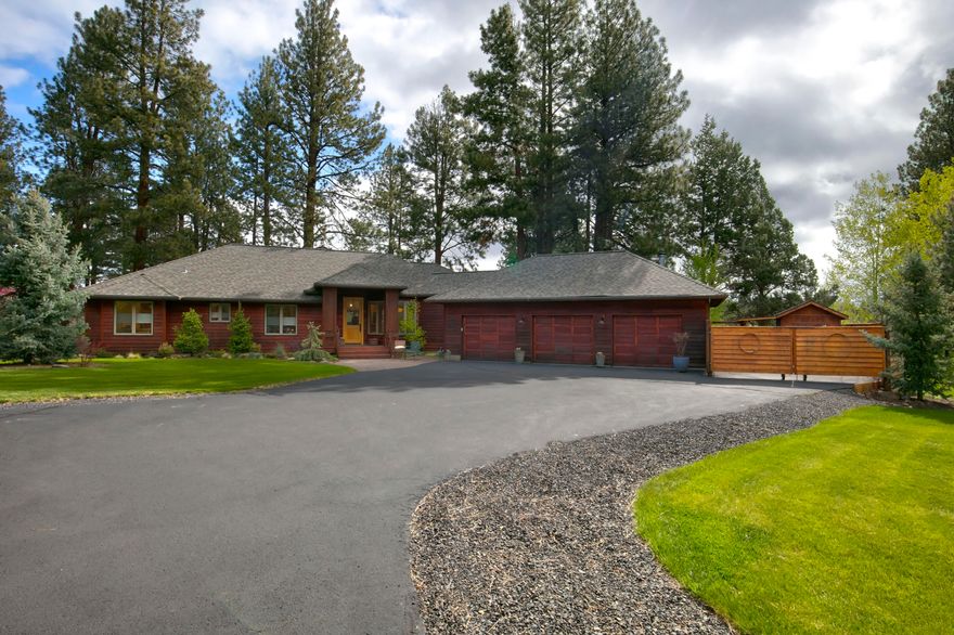 New listing in Sage Meadow! Welcome to this beautiful single-level home, nestled alongside private meadow and ranch land. Inside, you'll find a thoughtfully designed layout with the kitchen opening to a great room highlighted by a charming wood-burning fireplace. The great room flows seamlessly into a versatile bonus room, offering endless possibilities. On the opposite side of the home, you'll discover three bedrooms, two full bathrooms, and a convenient laundry room. This property boasts impressive exterior features, including: A spacious three-car garage, fenced garden, an expansive deck with a hot tub, perfect for soaking in stunning meadow views as well as an additional fenced storage area adjacent to the garage, ideal for your RV/sprinter van, lawn care equipment and toys. Don't miss your chance to make this exceptional property in Sisters your own!