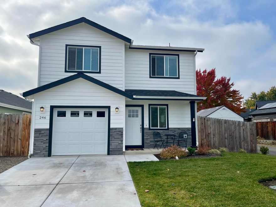 Charming 3-Bedroom Home with Modern Upgrades and Spacious Lot! Built in 2022, this beautifully maintained 3-bedroom, 2.5-bath home offers 1,460 sq. ft. of stylish living space. Enjoy the open-concept layout featuring LVP flooring throughout, a bright and inviting kitchen with natural tones, stainless steel appliances, and a gas range—perfect for home chefs. The living areas are filled with natural light, creating a warm and welcoming atmosphere. Upstairs, you'll find comfortable bedrooms and a well-appointed primary suite with its own walk-out balcony. The large lot provides plenty of outdoor space for entertaining, gardening, or play. Complete with a one-car garage and modern finishes throughout, this move-in-ready home blends comfort, style, and convenience. Tenant occupied until December 1st so please allow for extra time for showing.