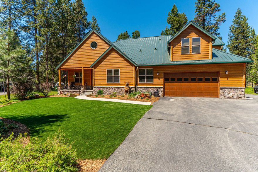 Discover your dream home nestled up to the Deschutes River in south Deschutes County. This custom NW Mountain home offers a perfect blend of modern comfort and natural beauty. Enjoy the serenity from the back deck as your gaze out to the meadow and the river beyond. Stroll down the boardwalk to the private gazebo and relax along over 200 feet of Deschutes River frontage. Step inside and you are greeted by warm, wood finishes and an open floorplan that flow from entry, to living and then kitchen. The primary suite offers separation from the other two bedrooms and upstairs is a flex space that could be used as a fourth bedroom or a bonus room. An oversized detached shop and mature landscaping top off this riverfront escape.