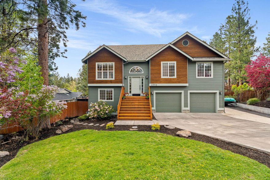 Introducing the first & only home for sale this year in NW Bend's most coveted, rarely-available neighborhoods: VALHALLA HEIGHTS. Known for its spacious natural lots, Valhalla provides access to Shevlin Park, top-rated schools, and the best of Bend's westside - Newport, Galveston, NW Crossing, and The Grove. Set on 0.26 acre on a dead-end street, this beautifully updated 4+3 home features vaulted ceilings, a chef's kitchen with large slab island, double ovens, remodeled bathrooms, heated floor in primary bath, new high-end LVP flooring, new wood doors/trim throughout, and abundance of natural light. View of S. Sister from upper deck; lower wraparound deck features incredible recessed swim-fitness spa. Fenced yard, grass, mature landscaping, playhouse, garden boxes. Short walk to Quail Park with pickleball. Oversized 2-car garage with extra storage, room to park RV, multiple boats; no HOA! Permits approved for added garage/office/catwalk. $2,000 lender credit + Home Warranty included.